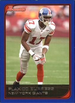 2006 Bowman - Blue #1 Plaxico Burress Front