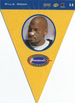 1997 Playoff Absolute Beginnings - Pennants #58 Willie Green Back