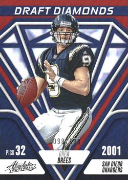 2023 Panini Absolute - Draft Diamonds Spectrum Red #DD-1 Drew Brees Front