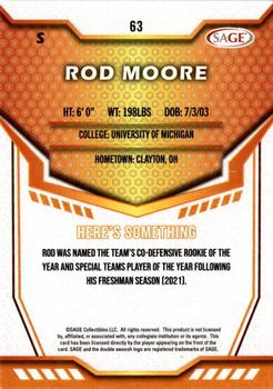 2024 SAGE HIT - Silver #63 Rod Moore Back