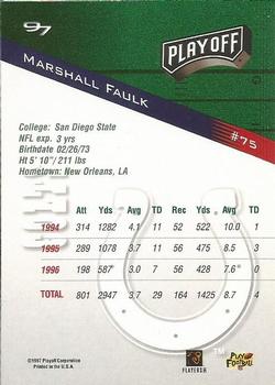 1997 Playoff Zone #75 Marshall Faulk Back