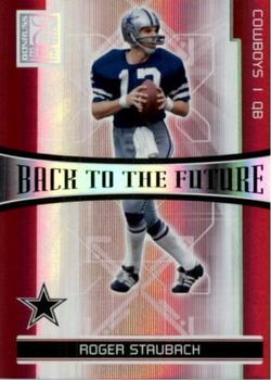 2006 Donruss Elite - Back to the Future Red #BTF-13 Roger Staubach / Drew Bledsoe Front