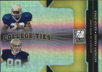 2006 Donruss Elite - College Ties Gold #CT-6 Julius Jones / Anthony Fasano Front