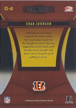 2006 Donruss Elite - Series Black #ES-18 Chad Johnson Back