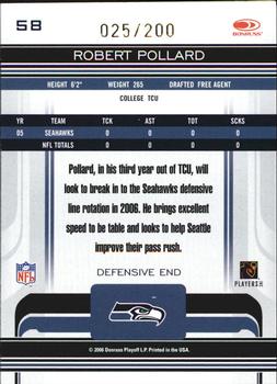 2006 Donruss Gridiron Gear - Gold Holofoil #58 Robert Pollard Back