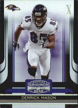 2006 Donruss Gridiron Gear - Gold Holofoil X's #10 Derrick Mason Front