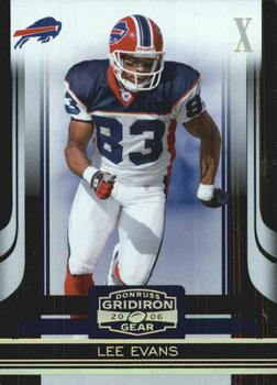 2006 Donruss Gridiron Gear - Gold Holofoil X's #12 Lee Evans Front