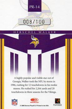 2006 Donruss Gridiron Gear - Performers HoloGold #PR-14 Herschel Walker Back