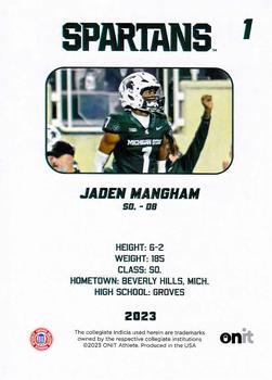 2023 ONIT Athlete Michigan State Spartans - Gray #NNO Jaden Mangham Back
