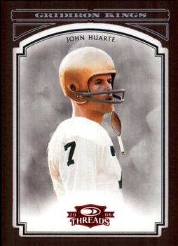 2006 Donruss Threads - College Gridiron Kings Framed Red #CGK-12 John Huarte Front