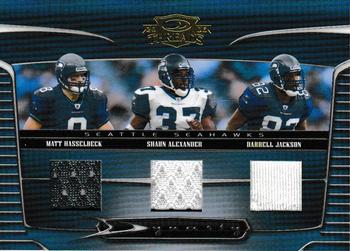 2006 Donruss Threads - Dynasty Materials #D-6 Matt Hasselbeck / Shaun Alexander / Darrell Jackson Front