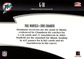 2006 Donruss Threads - Generations Gold #G-18 Paul Warfield / Chris Chambers Back