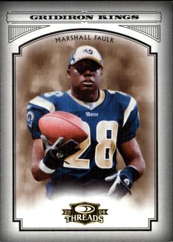 2006 Donruss Threads - Pro Gridiron Kings Gold #PGK-33 Marshall Faulk Front