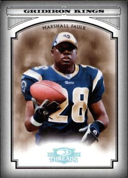 2006 Donruss Threads - Pro Gridiron Kings Silver Holofoil #PGK-33 Marshall Faulk Front