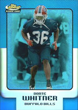 2006 Finest - Blue Refractors #136 Donte Whitner Front