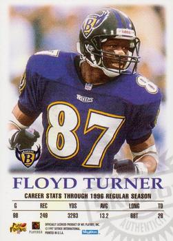 1997 SkyBox Premium - Autographics #NNO Floyd Turner Back