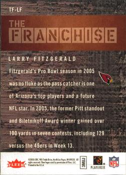 2006 Fleer - The Franchise #TF-LF Larry Fitzgerald  Back