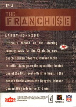 2006 Fleer - The Franchise #TF-LJ Larry Johnson  Back