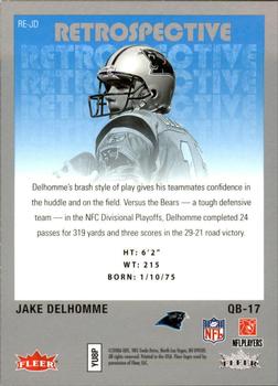 2006 Fleer Hot Prospects - Retrospective #RE-JD Jake Delhomme  Back