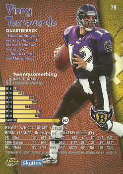 1997 SkyBox Impact #79 Vinny Testaverde Back