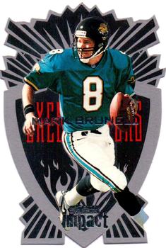 1997 SkyBox Impact - Excelerators #1 Mark Brunell Front