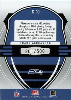 2006 Leaf Rookies & Stars - Crusade Blue #C-10 Shaun Alexander Back