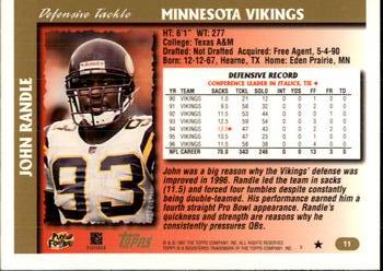 1997 Topps #11 John Randle Back