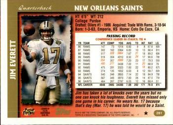 1997 Topps #281 Jim Everett Back