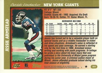 1997 Topps #364 Jessie Armstead Back