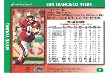 1997 Topps Chrome #45 Steve Young Back