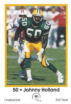 1989 Green Bay Packers Police - First Wisconsin Fond du Lac, Wisconsin Power & Light, Fond du Lac Police Department #7 Johnny Holland Front