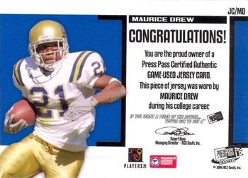 2006 Press Pass SE - Game Used Jerseys Silver #JC/MD Maurice Drew Back
