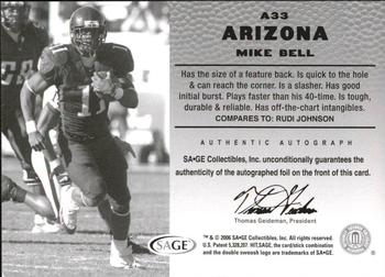 2006 SAGE HIT - Autographs Blue #A33 Mike Bell Back