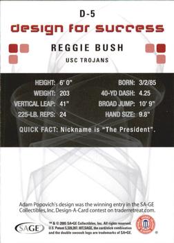 2006 SAGE HIT - Design for Success Blue #D-5 Reggie Bush Back
