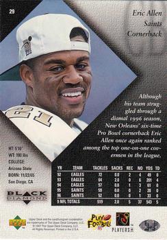 1997 Upper Deck Black Diamond #29 Eric Allen Back