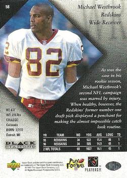 1997 Upper Deck Black Diamond #58 Michael Westbrook Back