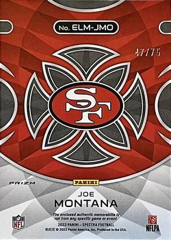2023 Panini Spectra - Epic Legends Materials Hyper #ELM-JMO Joe Montana Back
