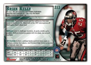 1998 Bowman #213 Brian Kelly Back