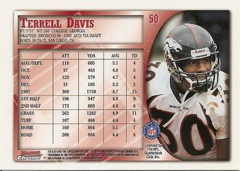 1998 Bowman Chrome #50 Terrell Davis Back