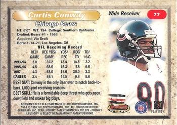1998 Bowman's Best #77 Curtis Conway Back