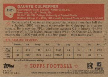 2006 Topps Heritage - Chrome #THC5 Daunte Culpepper Back