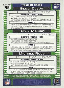 2006 Topps Total - Blue #296 Kevin Mawae / Michael Roos / Benji Olson Back