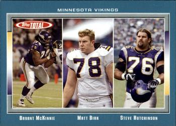 2006 Topps Total - Blue #55 Bryant McKinnie / Matt Birk / Steve Hutchinson Front