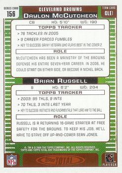 2006 Topps Total - Blue #156 Brian Russell / Daylon McCutcheon Back