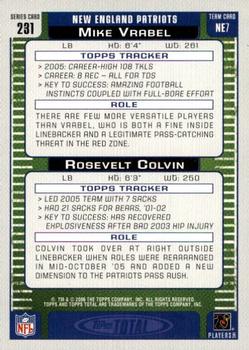 2006 Topps Total - Silver #231 Mike Vrabel / Rosevelt Colvin Back