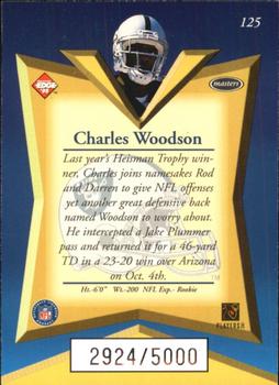 1998 Collector's Edge Masters #125 Charles Woodson Back