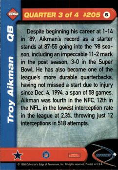 1998 Collector's Edge Odyssey #205 Troy Aikman Back