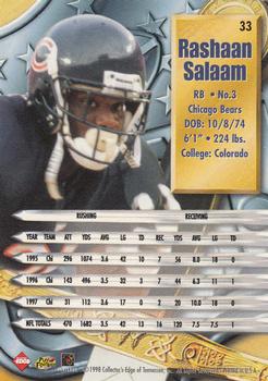 1998 Collector's Edge Supreme Season Review #33 Rashaan Salaam Back