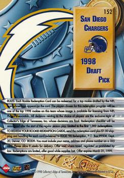 1998 Collector's Edge Supreme Season Review #152 San Diego Chargers  Back