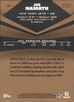 2006 Topps Triple Threads - Sepia #34 Joe Namath Back